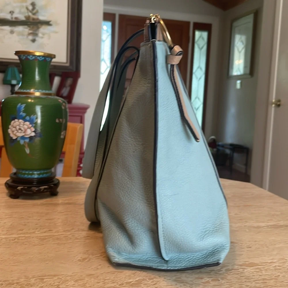 🌹COACH JOY Minty Blue Leather Extra Large Tote! - Picture 9 of 16
